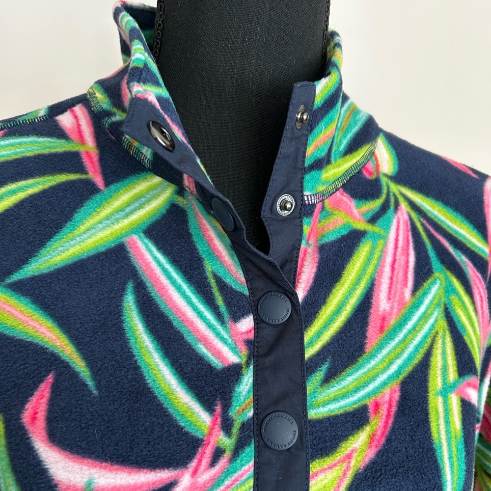 NWOT Tommy Bahama Navy Fleece with Tropical Palm Pattern